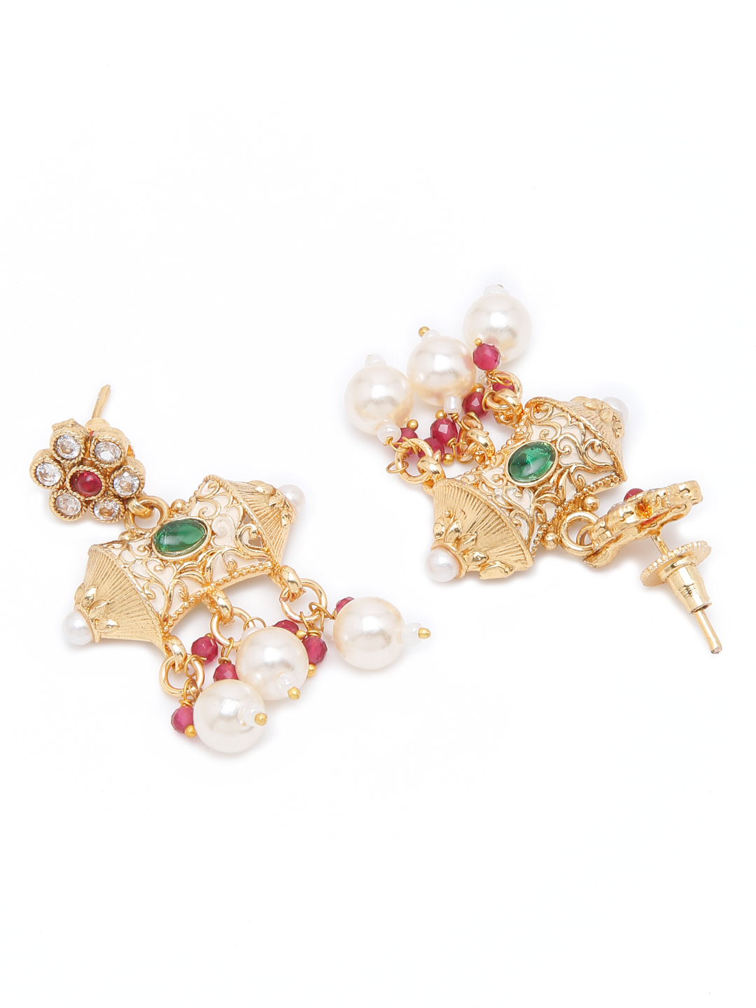 YouBella Jewellery Celebrity Inspired Gold Plated Necklace Jewellery Set for Girls and Women